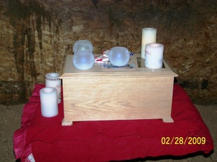 Windchill's stall and memorial candles